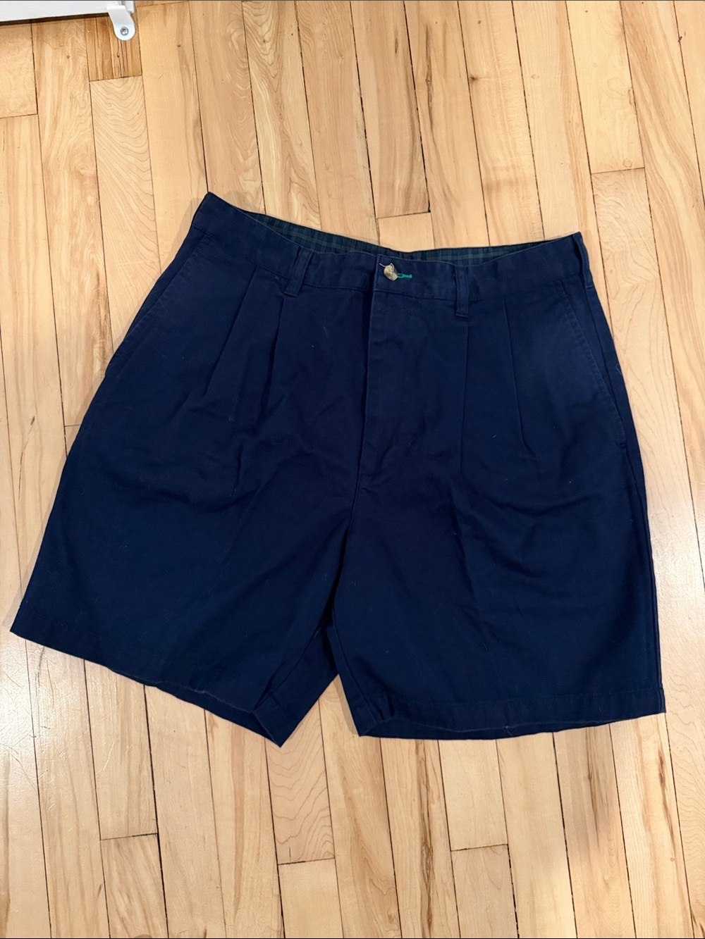 Tommy Hilfiger Navy Pleated Flat-Front Men's Shorts